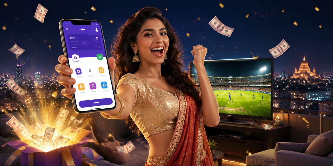 Young Indian woman using mobile phone for payment in Pune city